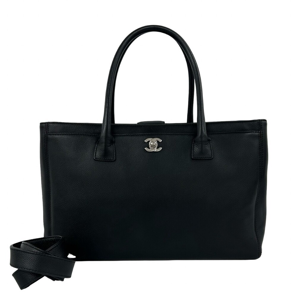 CHANEL Executive Tote, Caviar Leather, 2-way Shoulder Bag/Handbag, Black, 32273